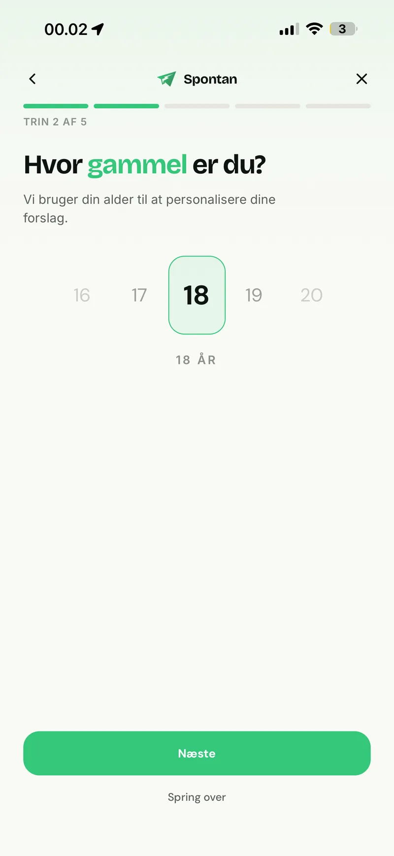 Onboarding — age