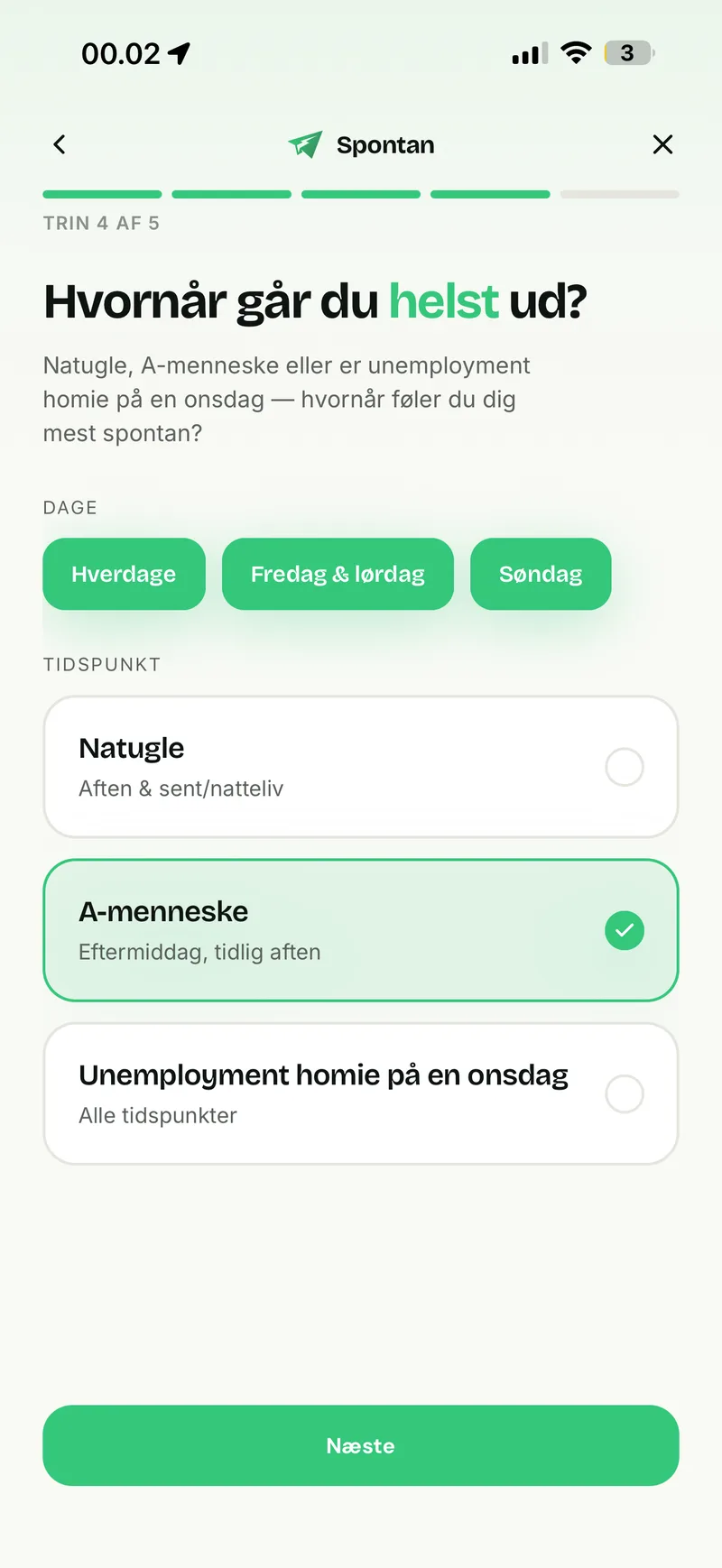 Onboarding — when you go out