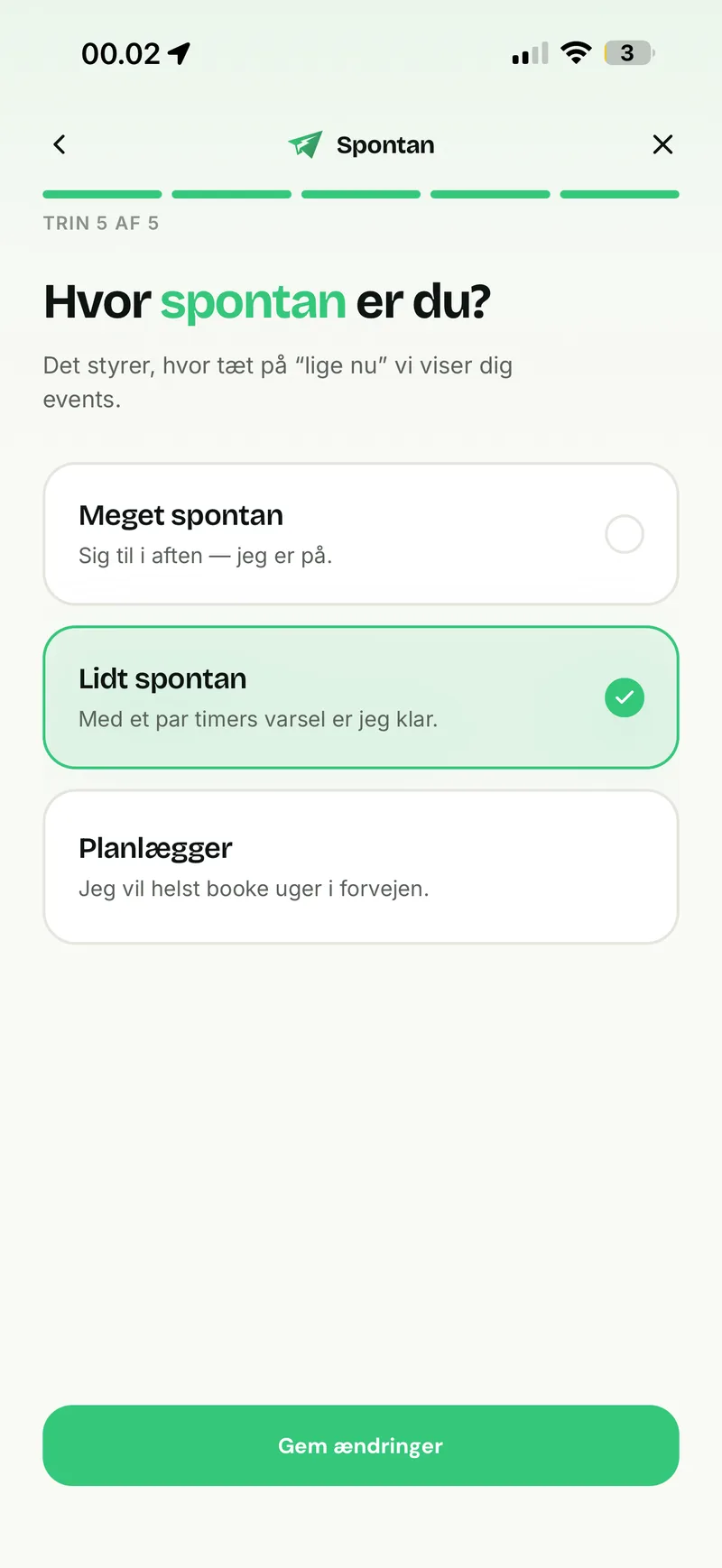 Onboarding — how spontaneous